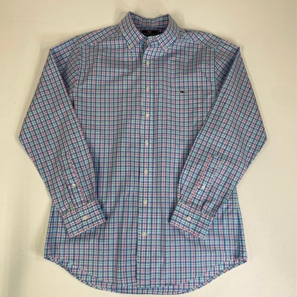 Vineyard Vines Slim Fit Tucker Shirt Plaid Button Down Long Sleeve‎ M